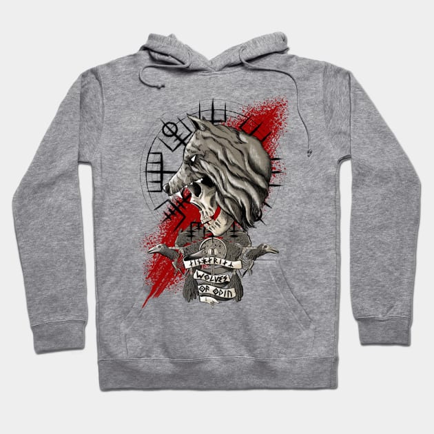 Wolves of Odin Hoodie by Art of Arklin